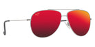 Maui Jim HAUOLI XS MM589-041 56 - Shiny Silver with Black #id:mjimm589041_s:116105