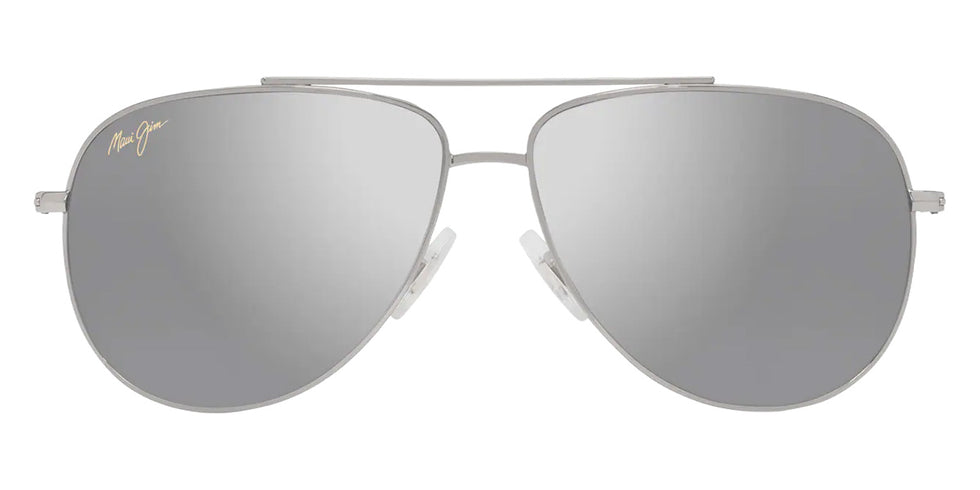 Maui Jim HAUOLI XS MM589-055 56 - Shiny Silver with Black #id:mjimm589055_s:118100