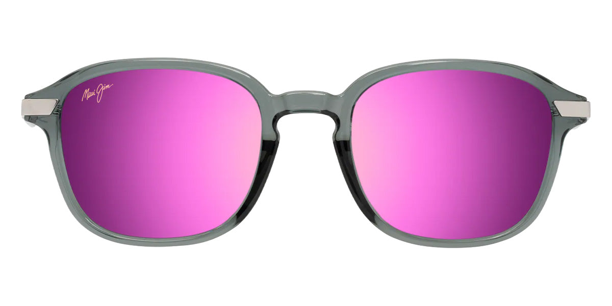 Maui Jim KA'OUO ASIAN FIT MM625-024 53 - Shiny Transparent Gray with Silver #id:mjimm625024_s:128100