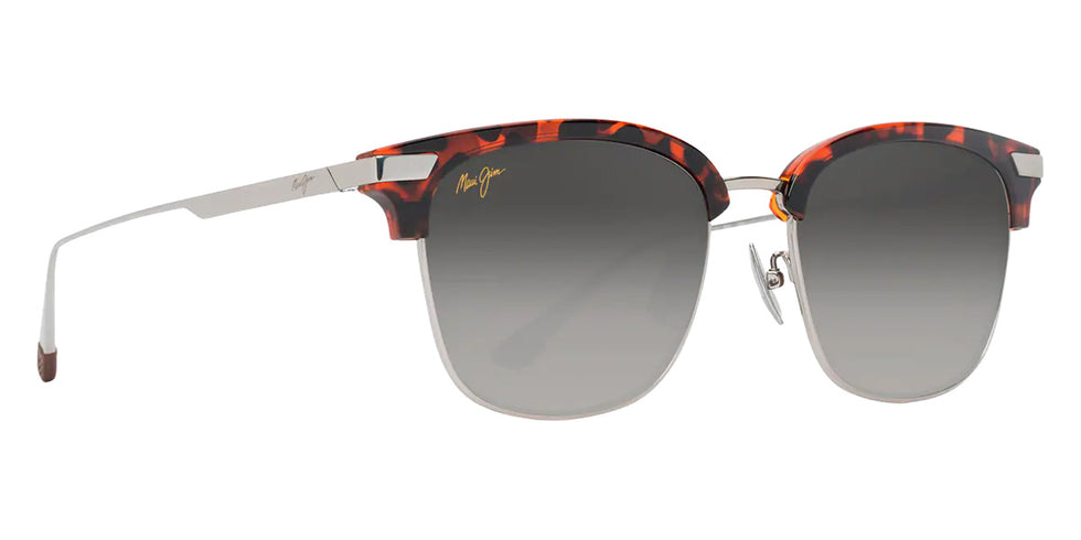 Maui Jim KALAUNU ASIAN FIT MM629-002 55 - Shiny Red Havana with Silver #id:mjimm629002_s:126105