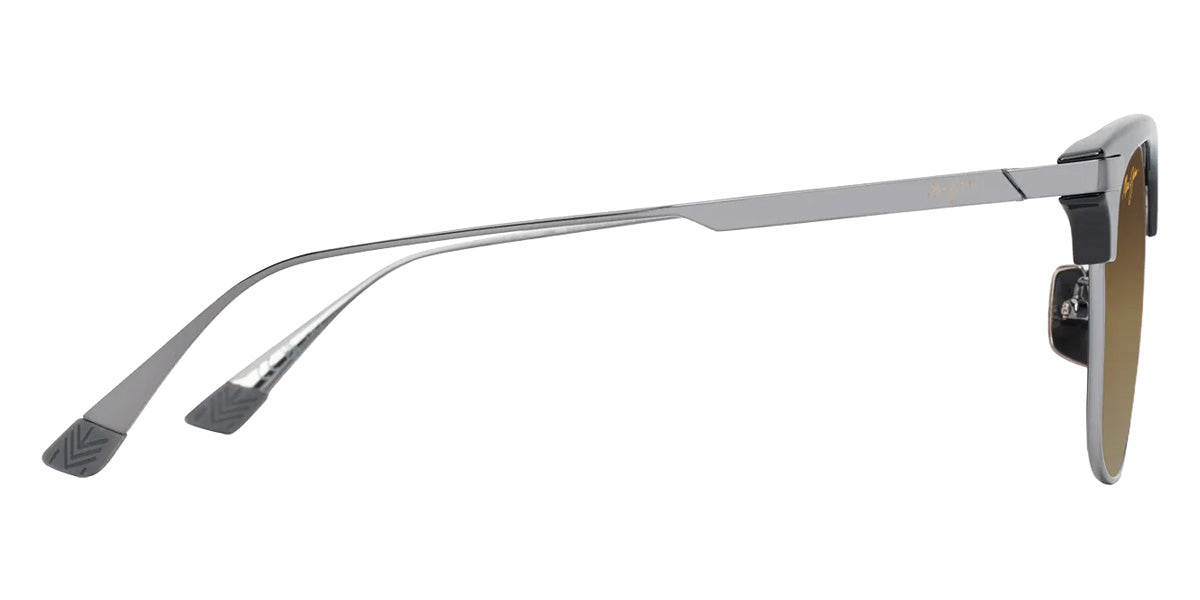 Maui Jim KALAUNU ASIAN FIT MM629-004 55 - Shiny Black with Dark Silver #id:mjimm629004_s:108110