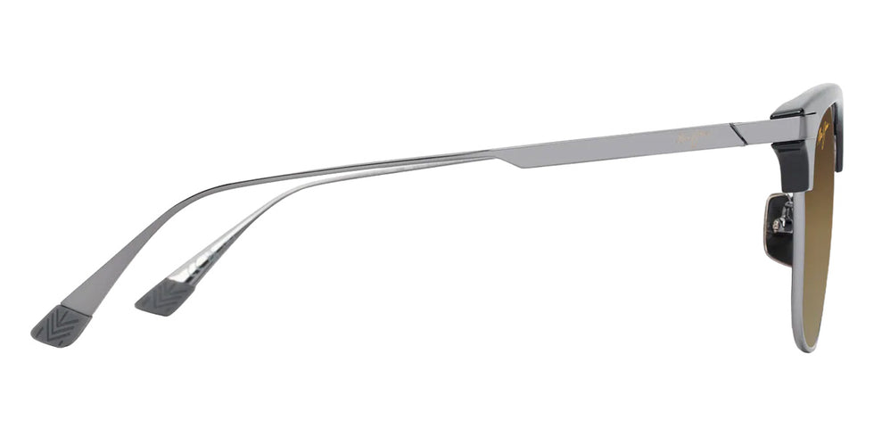 Maui Jim KALAUNU ASIAN FIT MM629-004 55 - Shiny Black with Dark Silver #id:mjimm629004_s:108110