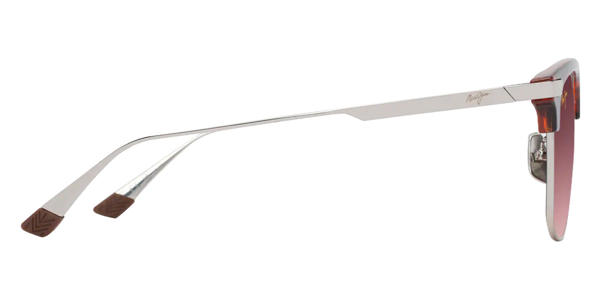 Maui Jim KALAUNU ASIAN FIT MM629-008 55 - Shiny Red Havana with Silver #id:mjimm629008_s:132110