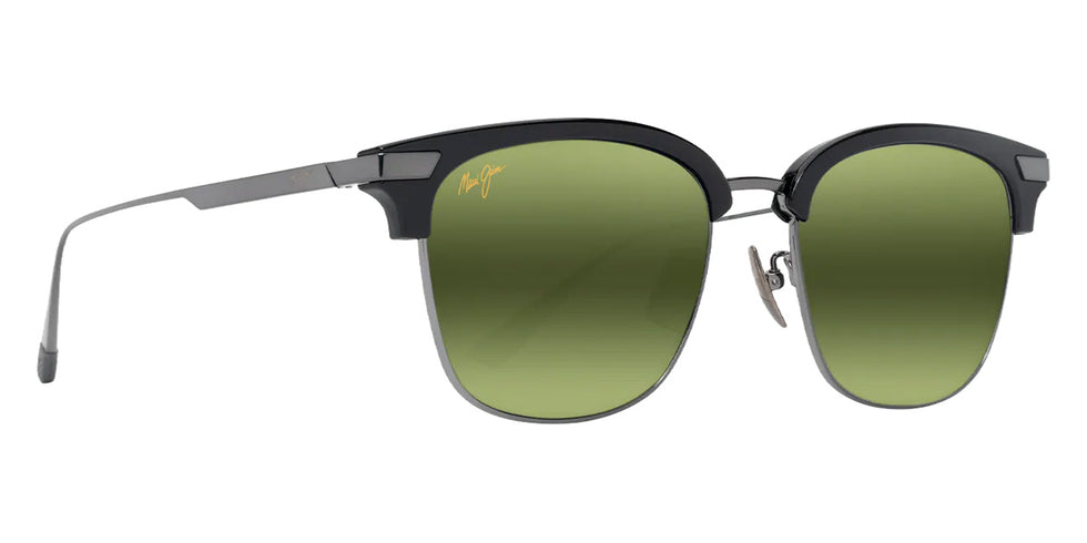 Maui Jim KALAUNU ASIAN FIT MM629-019 55 - Shiny Black with Dark Silver #id:mjimm629019_s:110105