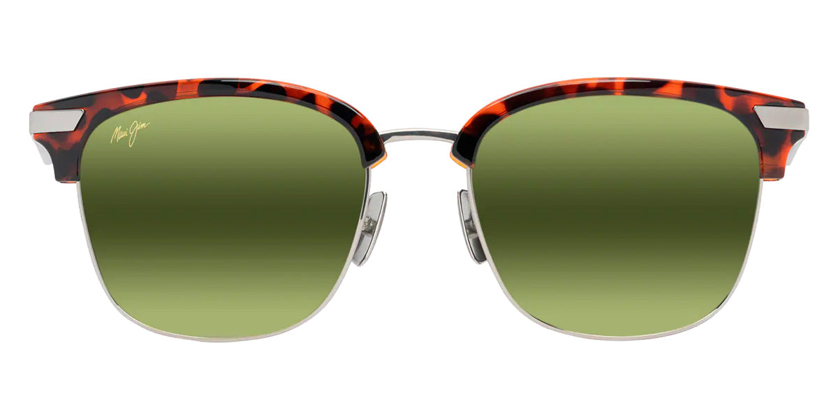Maui Jim KALAUNU ASIAN FIT MM629-020 55 - Shiny Red Havana with Silver #id:mjimm629020_s:130100