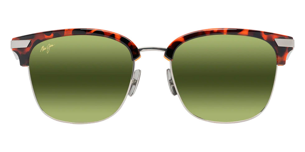 Maui Jim KALAUNU ASIAN FIT MM629-020 55 - Shiny Red Havana with Silver #id:mjimm629020_s:130100