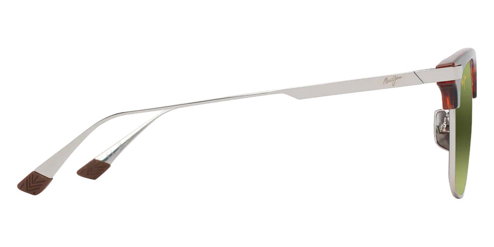 Maui Jim KALAUNU ASIAN FIT MM629-020 55 - Shiny Red Havana with Silver #id:mjimm629020_s:130110