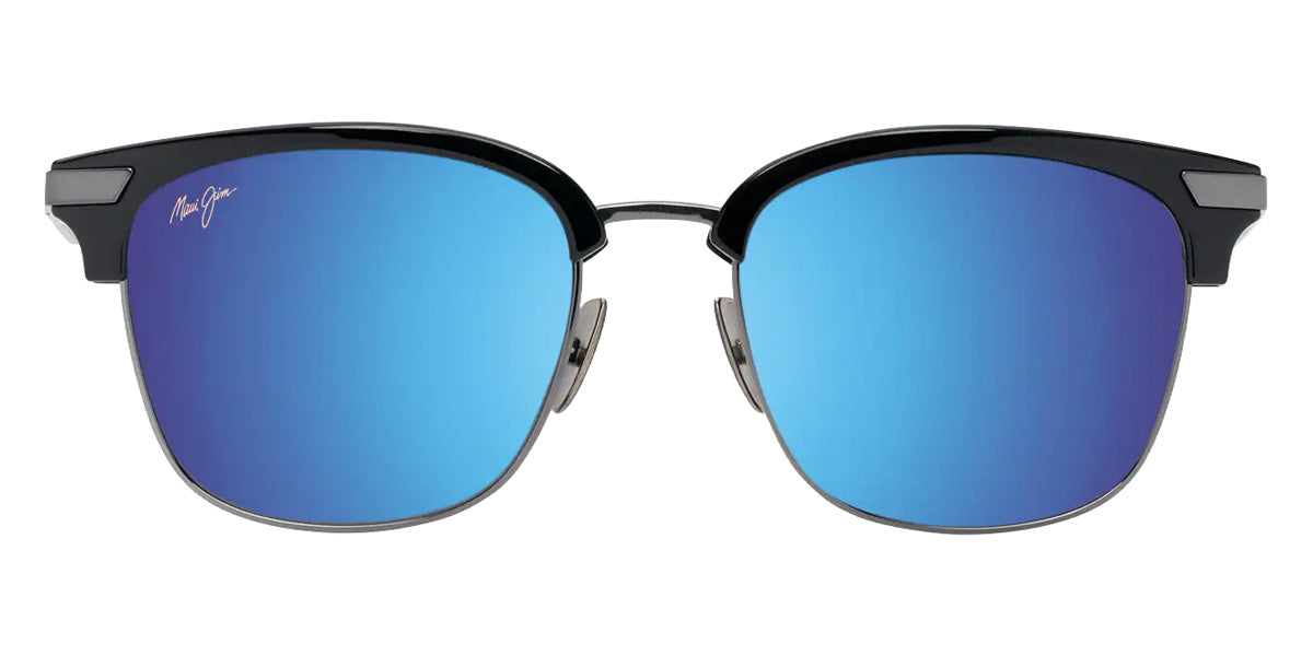 Maui Jim KALAUNU ASIAN FIT MM629-022 55 - Shiny Black with Dark Silver #id:mjimm629022_s:100100