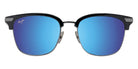 Maui Jim KALAUNU ASIAN FIT MM629-022 55 - Shiny Black with Dark Silver #id:mjimm629022_s:100100