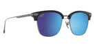 Maui Jim KALAUNU ASIAN FIT MM629-022 55 - Shiny Black with Dark Silver #id:mjimm629022_s:100105