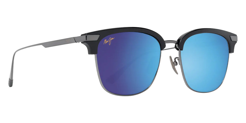 Maui Jim KALAUNU ASIAN FIT MM629-022 55 - Shiny Black with Dark Silver #id:mjimm629022_s:100105