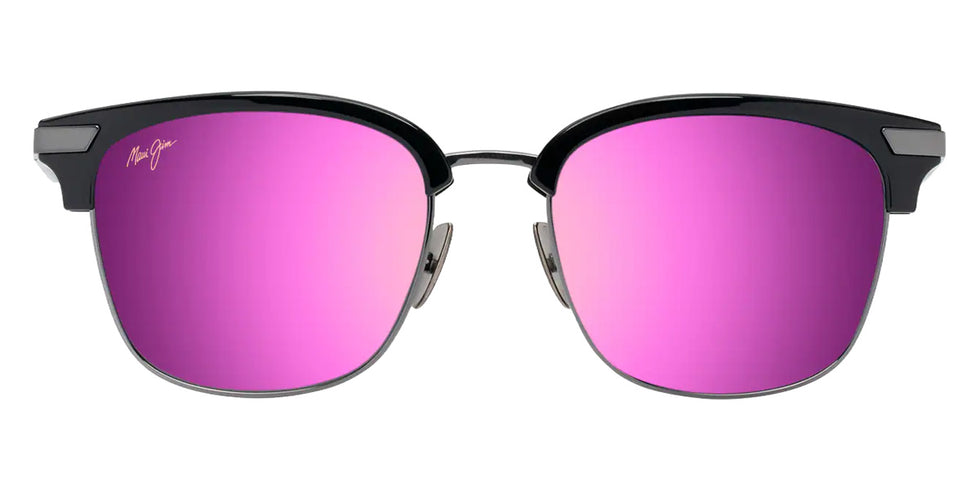 Maui Jim KALAUNU ASIAN FIT MM629-025 55 - Shiny Black with Dark Silver #id:mjimm629025_s:114100