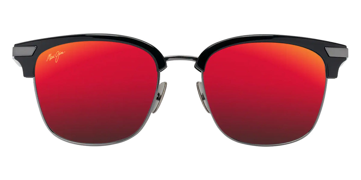 Maui Jim KALAUNU ASIAN FIT MM629-028 55 - Shiny Black with Dark Silver #id:mjimm629028_s:116100