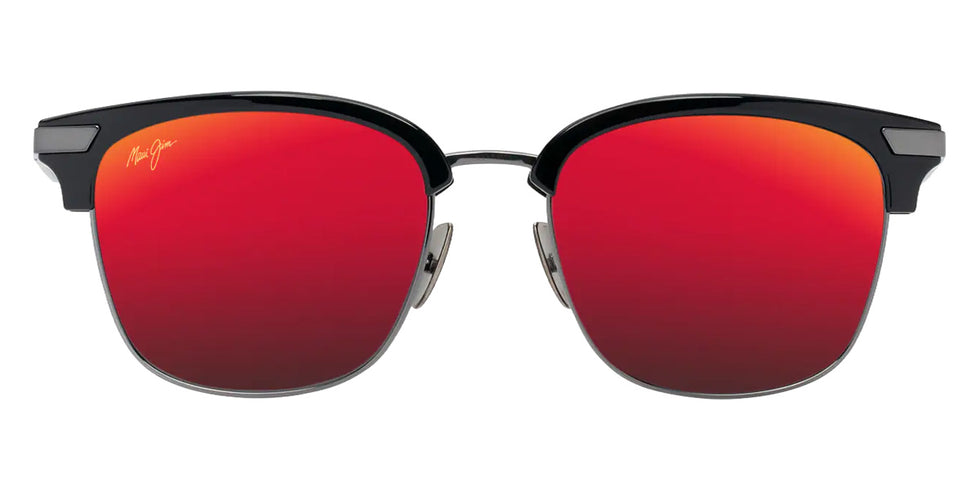 Maui Jim KALAUNU ASIAN FIT MM629-028 55 - Shiny Black with Dark Silver #id:mjimm629028_s:116100
