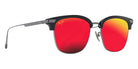 Maui Jim KALAUNU ASIAN FIT MM629-028 55 - Shiny Black with Dark Silver #id:mjimm629028_s:116105