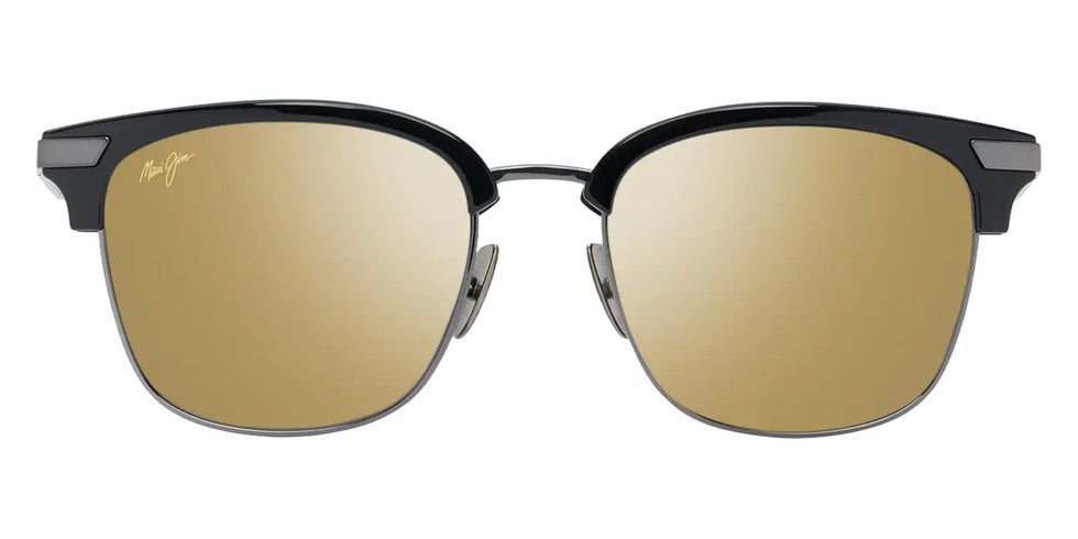 Maui Jim KALAUNU ASIAN FIT MM629-034 55 - Shiny Black with Dark Silver #id:mjimm629034_s:102100