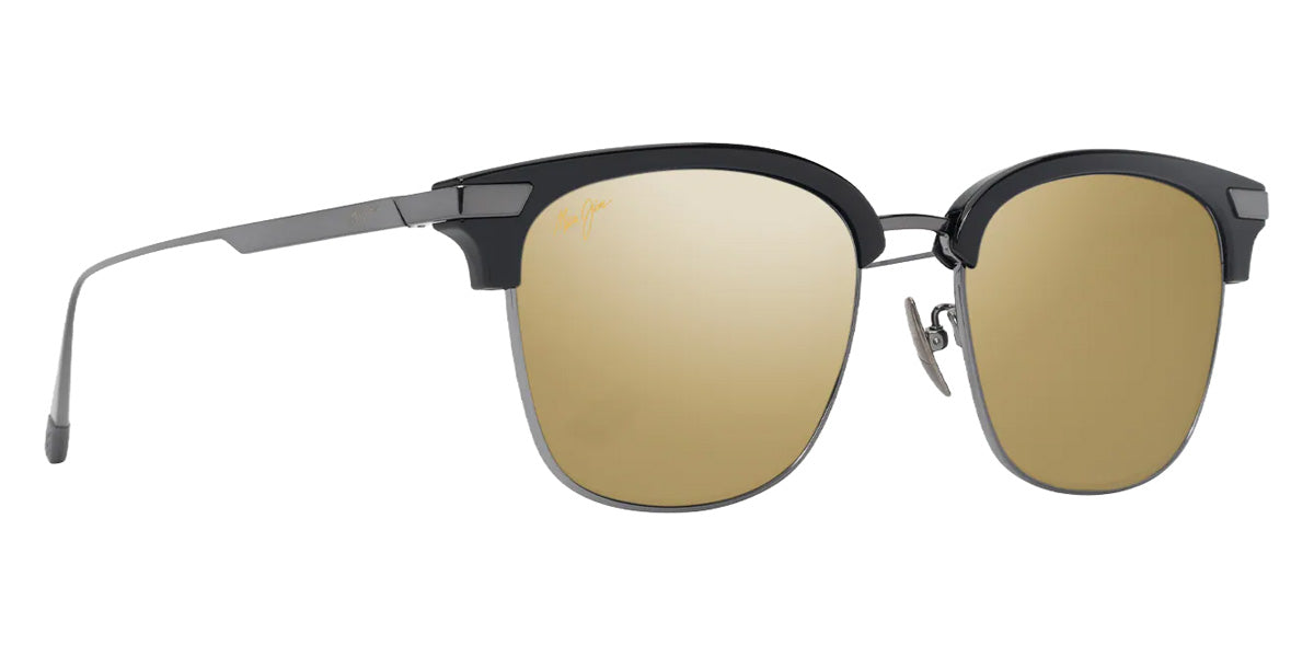 Maui Jim KALAUNU ASIAN FIT MM629-034 55 - Shiny Black with Dark Silver #id:mjimm629034_s:102105