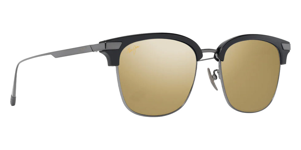 Maui Jim KALAUNU ASIAN FIT MM629-034 55 - Shiny Black with Dark Silver #id:mjimm629034_s:102105
