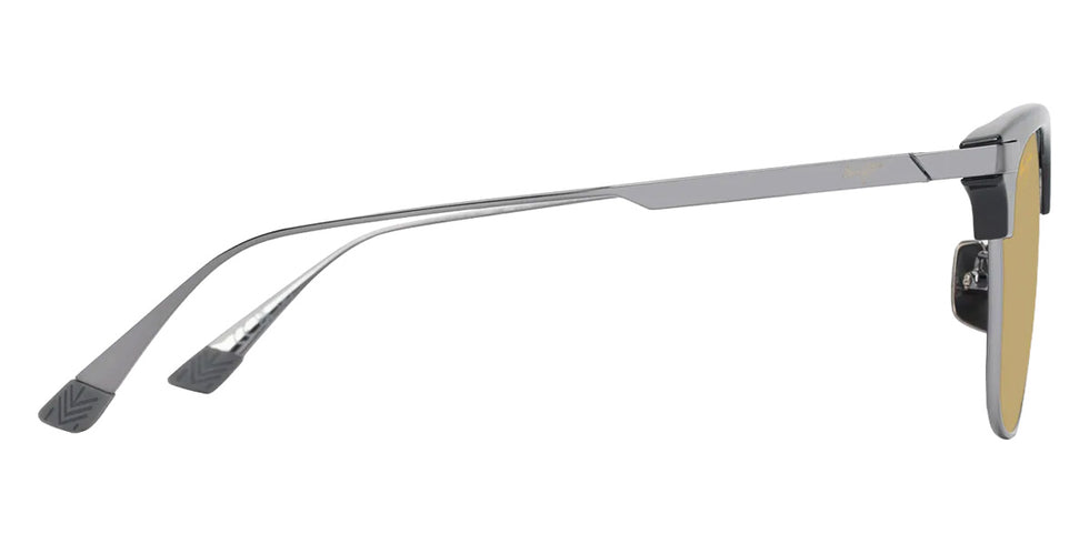 Maui Jim KALAUNU ASIAN FIT MM629-034 55 - Shiny Black with Dark Silver #id:mjimm629034_s:102110