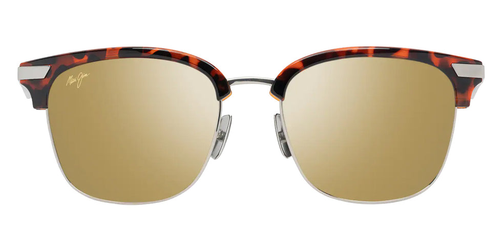 Maui Jim KALAUNU ASIAN FIT MM629-035 55 - Shiny Red Havana with Silver #id:mjimm629035_s:122100