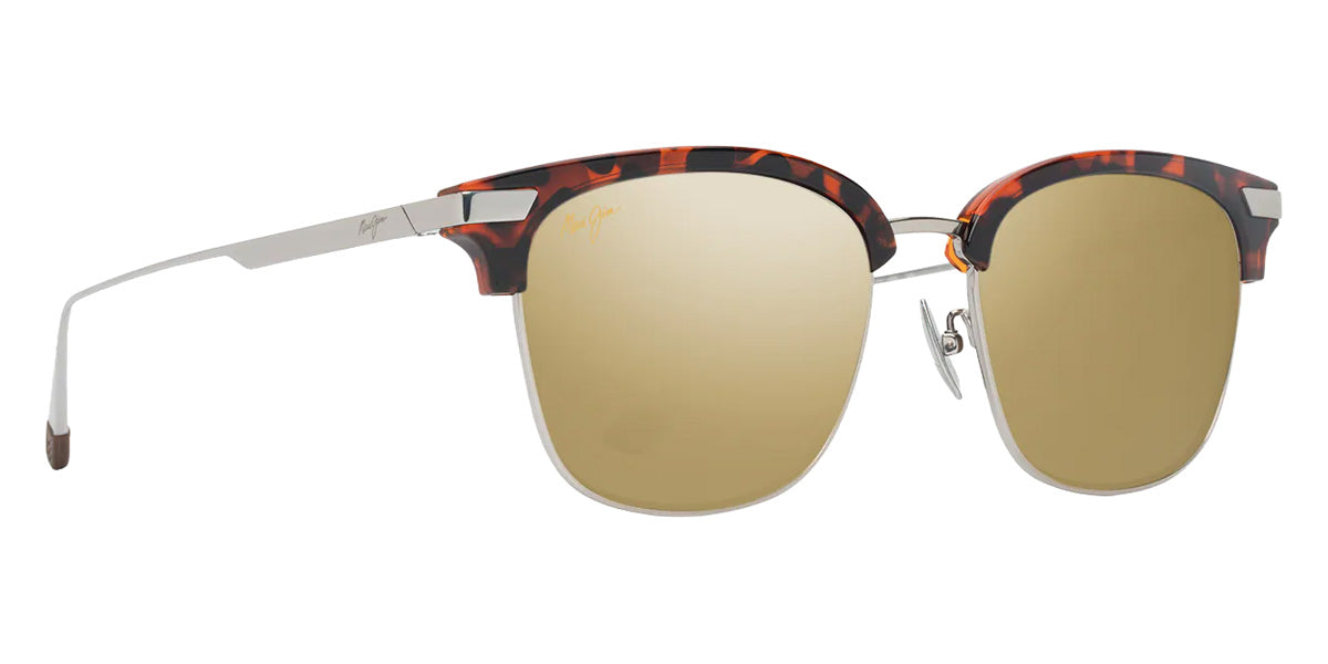 Maui Jim KALAUNU ASIAN FIT MM629-035 55 - Shiny Red Havana with Silver #id:mjimm629035_s:122105
