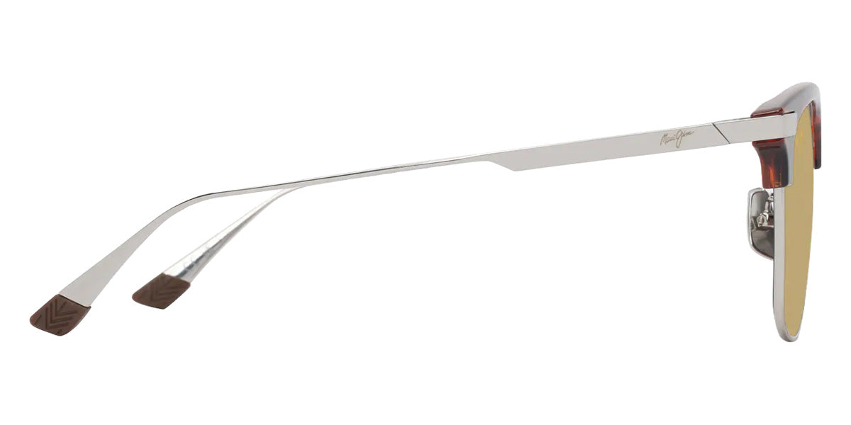 Maui Jim KALAUNU ASIAN FIT MM629-035 55 - Shiny Red Havana with Silver #id:mjimm629035_s:122110