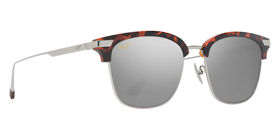 Maui Jim KALAUNU ASIAN FIT MM629-038 55 - Shiny Red Havana with Silver #id:mjimm629038_s:138105