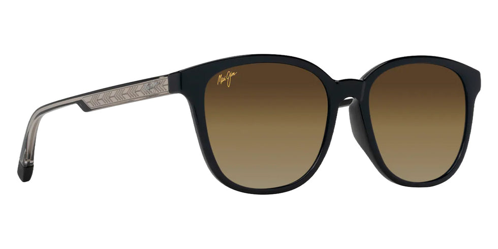 Maui Jim KU'IKAHI ASIAN FIT MM647-007 55 - Shiny Black with Transparent Light Gray #id:mjimm647007_s:108105