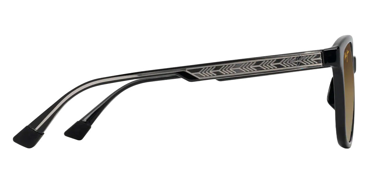 Maui Jim KU'IKAHI ASIAN FIT MM647-007 55 - Shiny Black with Transparent Light Gray #id:mjimm647007_s:108110