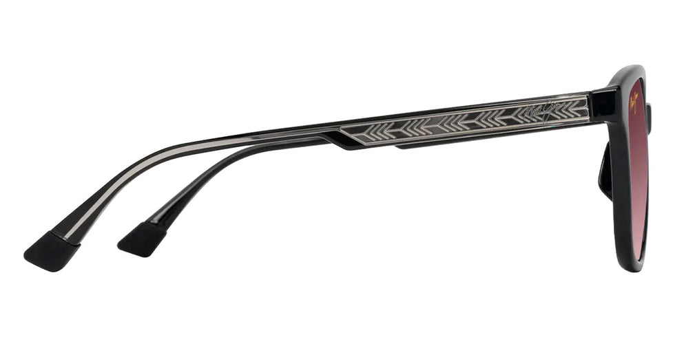 Maui Jim KU'IKAHI ASIAN FIT MM647-011 55 - Shiny Black with Transparent Light Gray #id:mjimm647011_s:112110