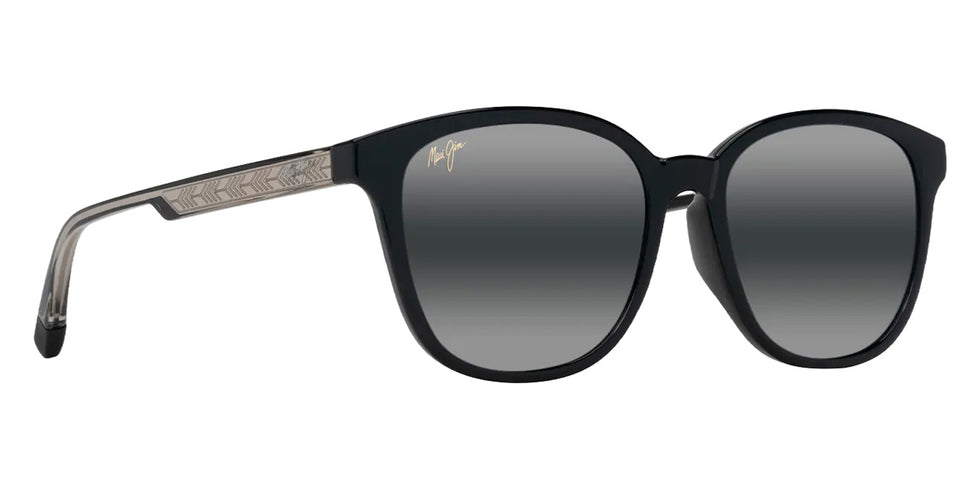 Maui Jim KU'IKAHI ASIAN FIT MM647-013 55 - Shiny Black with Transparent Light Gray #id:mjimm647013_s:106105