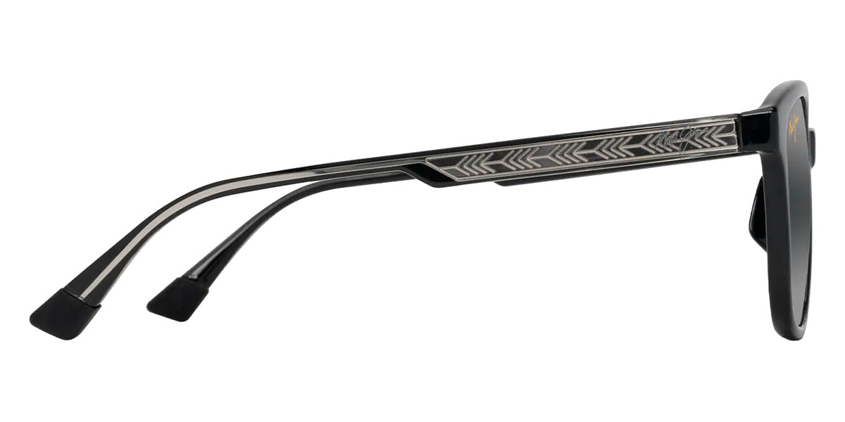 Maui Jim KU'IKAHI ASIAN FIT MM647-013 55 - Shiny Black with Transparent Light Gray #id:mjimm647013_s:106110