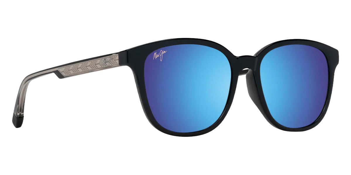 Maui Jim KU'IKAHI ASIAN FIT MM647-029 55 - Shiny Black with Transparent Light Gray #id:mjimm647029_s:100105
