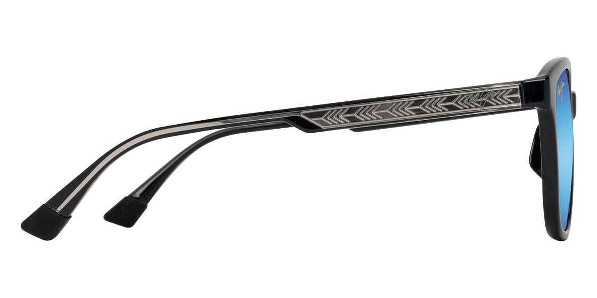 Maui Jim KU'IKAHI ASIAN FIT MM647-029 55 - Shiny Black with Transparent Light Gray #id:mjimm647029_s:100110