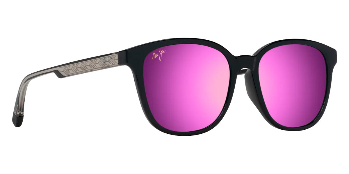 Maui Jim KU'IKAHI ASIAN FIT MM647-033 55 - Shiny Black with Transparent Light Gray #id:mjimm647033_s:114105