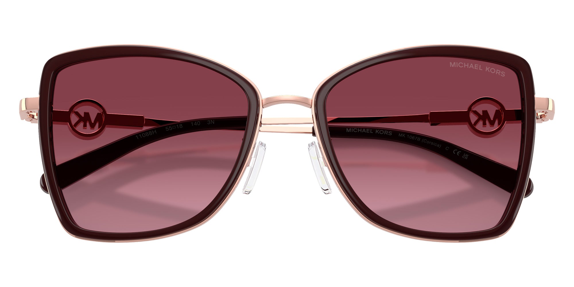 MICHAEL KORS MK1067B Corsica 11088H 55 - Rose Gold/Cordovan / Burgundy Gradient #id:mk1067b11088h_s:100120
