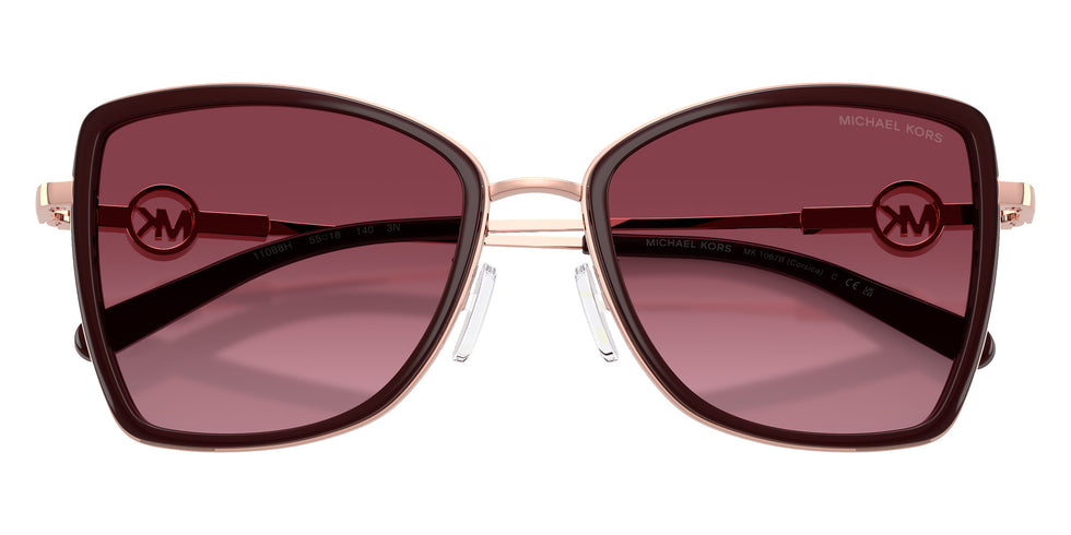 MICHAEL KORS MK1067B Corsica 11088H 55 - Rose Gold/Cordovan / Burgundy Gradient #id:mk1067b11088h_s:100120