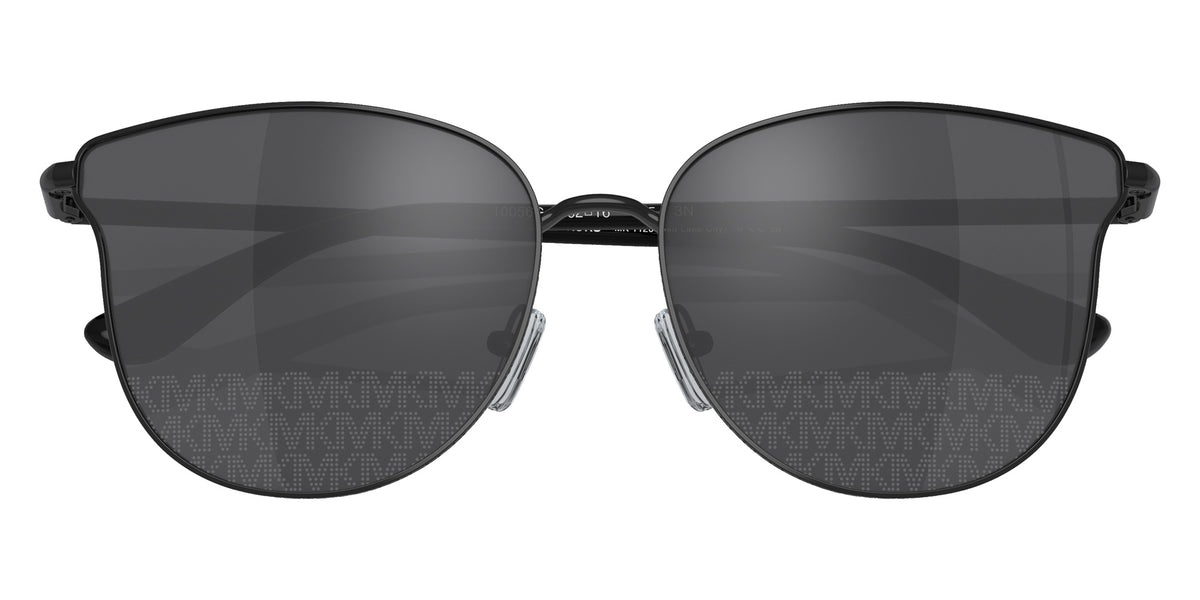 MICHAEL KORS MK1120 Salt Lake City 10056G 62 - Shiny Black / Gunmetal Mirrored + Laser Logo Jacquard #id:mk112010056g_s:100120
