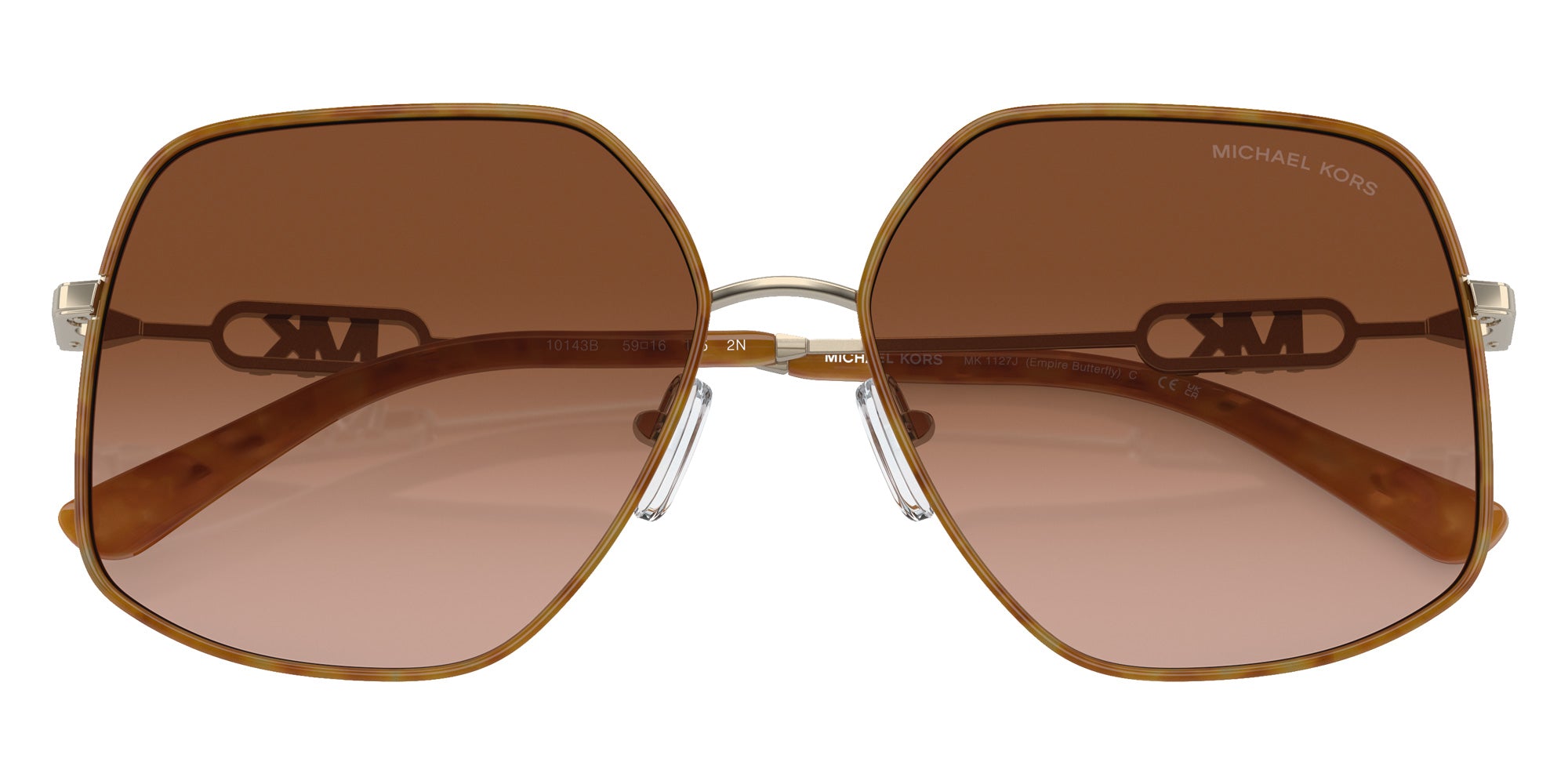 MICHAEL KORS MK1127J Empire Butterfly 10143B 59 - Light Gold/Amber Tortoise #id:mk1127j10143b_s:100120