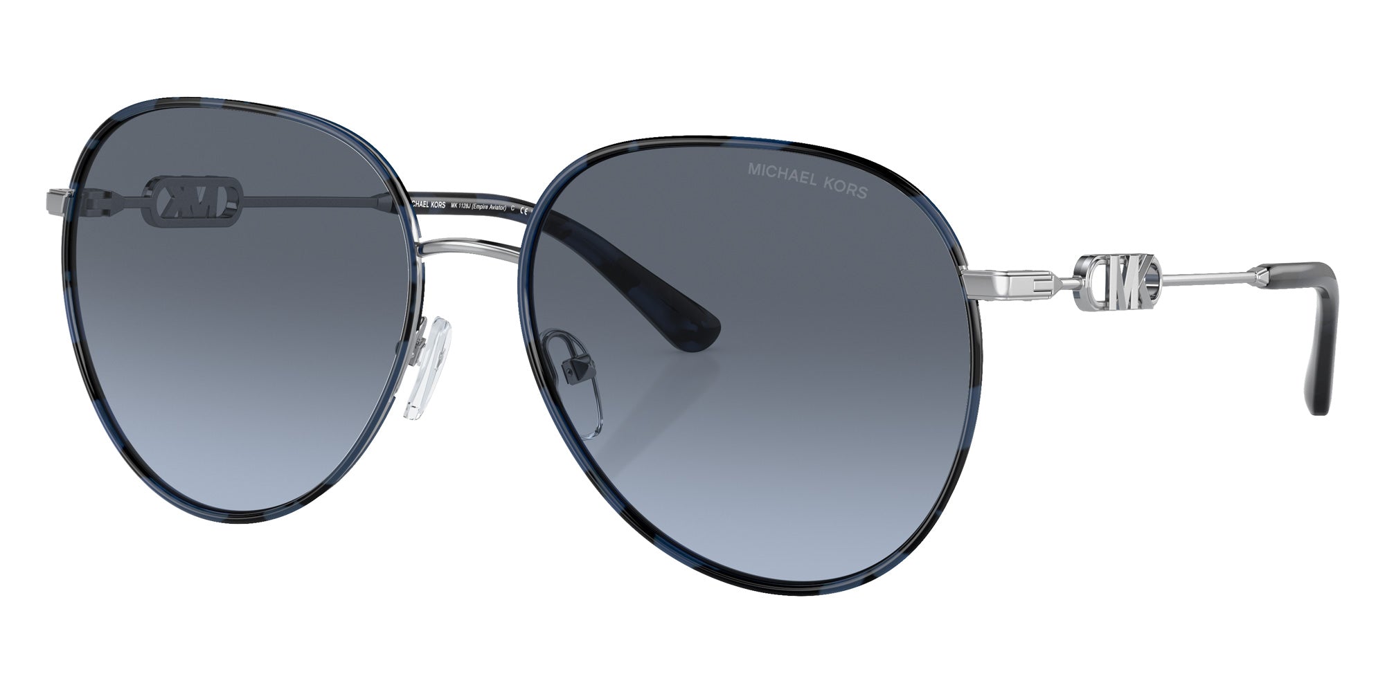 MICHAEL KORS MK1128J Empire 10158F 58 - Silver/Blue Tortoise / Navy Gradient #id:mk1128j10158f_s:100105