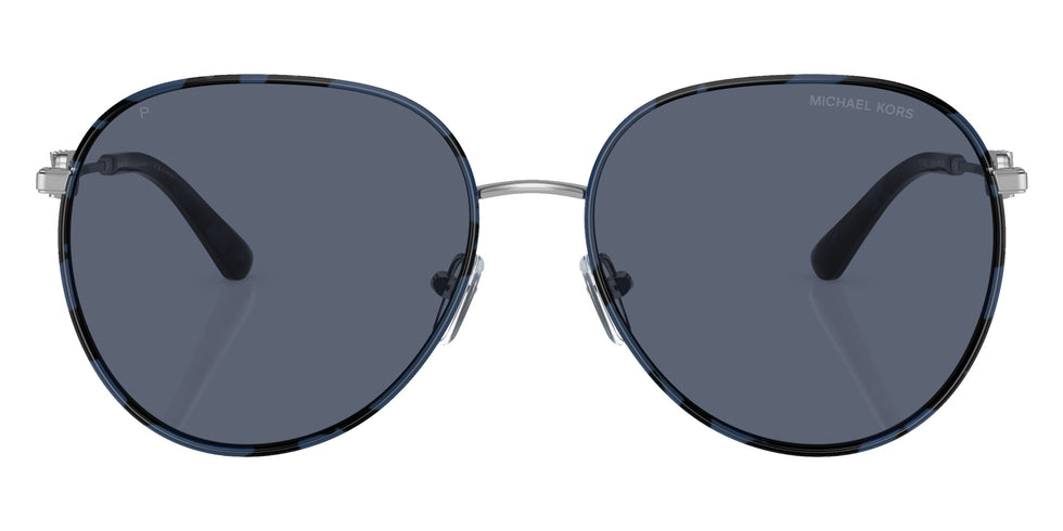 MICHAEL KORS MK1128J Empire Aviator 10158S 58 - Silver/Blue Tortoise / Blue Polarized #id:mk1128j10158s_s:100100