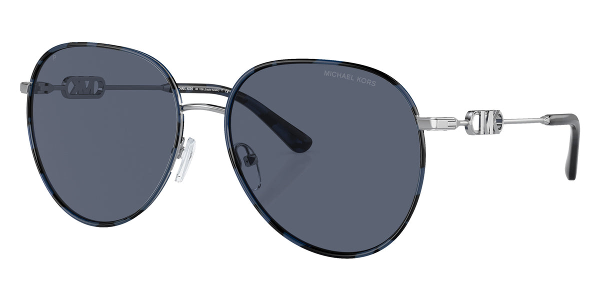 MICHAEL KORS MK1128J Empire Aviator 10158S 58 - Silver/Blue Tortoise / Blue Polarized #id:mk1128j10158s_s:100105