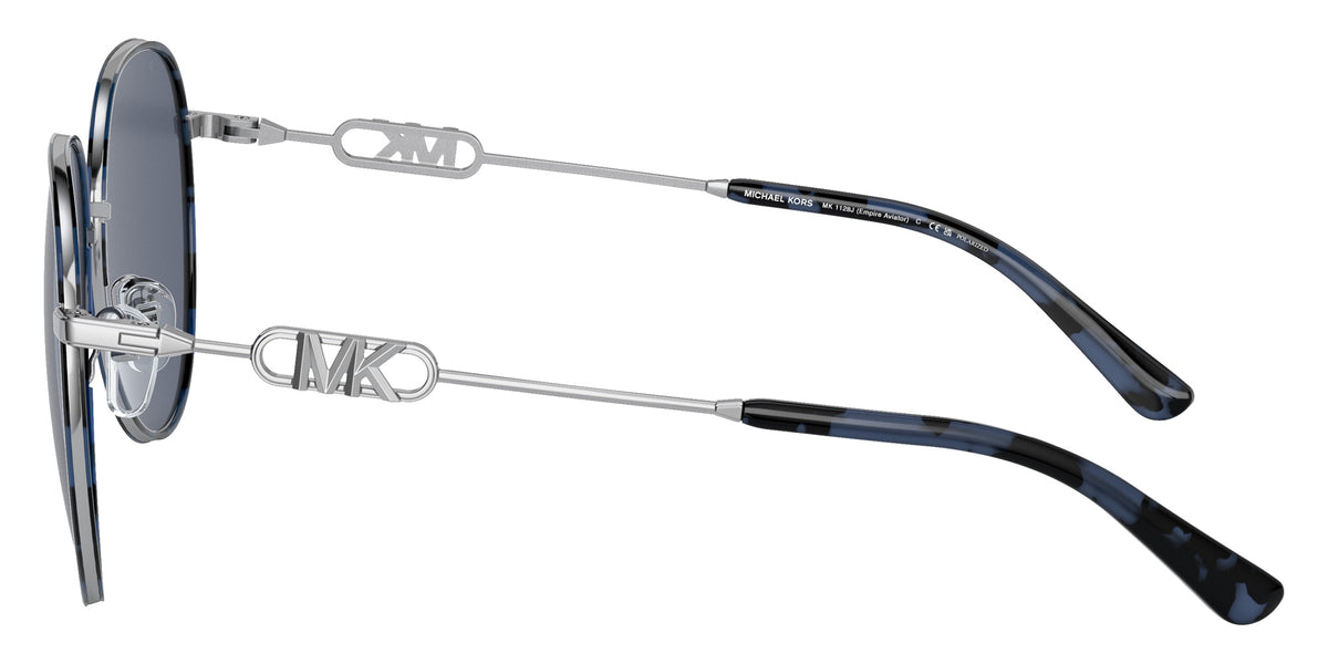 MICHAEL KORS MK1128J Empire Aviator 10158S 58 - Silver/Blue Tortoise / Blue Polarized #id:mk1128j10158s_s:100110