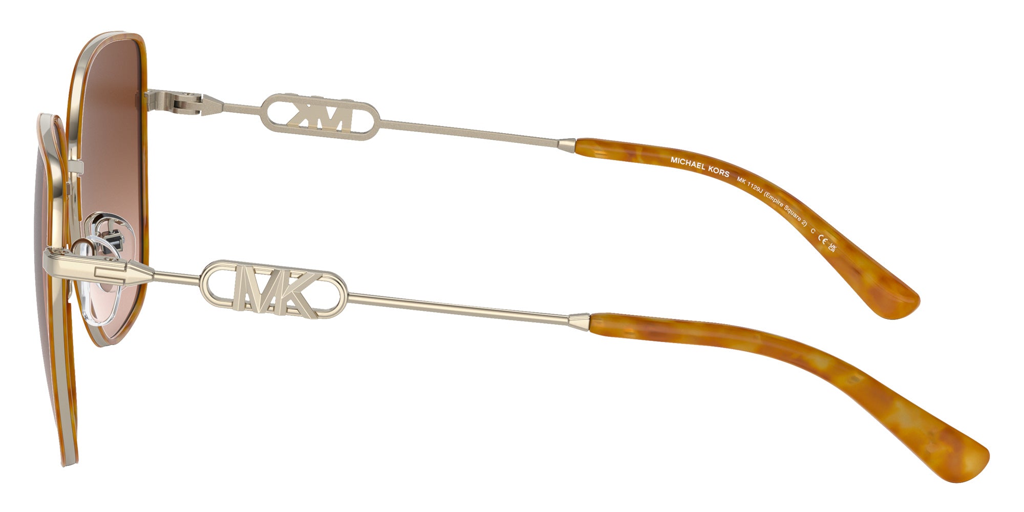MICHAEL KORS MK1129J Empire Square 2 10143B 56 - Light Gold/Amber Tortoise / Amber Gradient #id:mk1129j10143b_s:100110