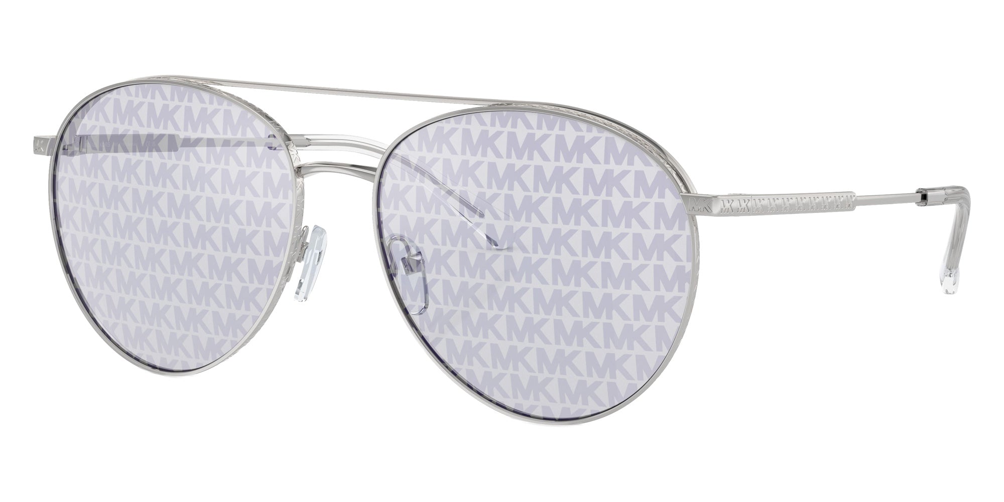 MICHAEL KORS MK1138 Arches 1153R0 58 - Silver / Silver MK Block Repeat Mirrored #id:mk11381153r0_s:100105