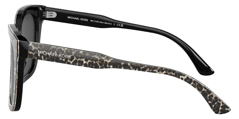 MICHAEL KORS MK2163 San Marino 391687 52 - Gray And Black Leopard / Dark Gray Solid #id:mk2163391687_s:100110