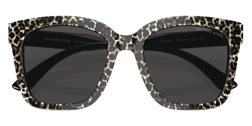 MICHAEL KORS MK2163 San Marino 391687 52 - Gray And Black Leopard / Dark Gray Solid #id:mk2163391687_s:100120