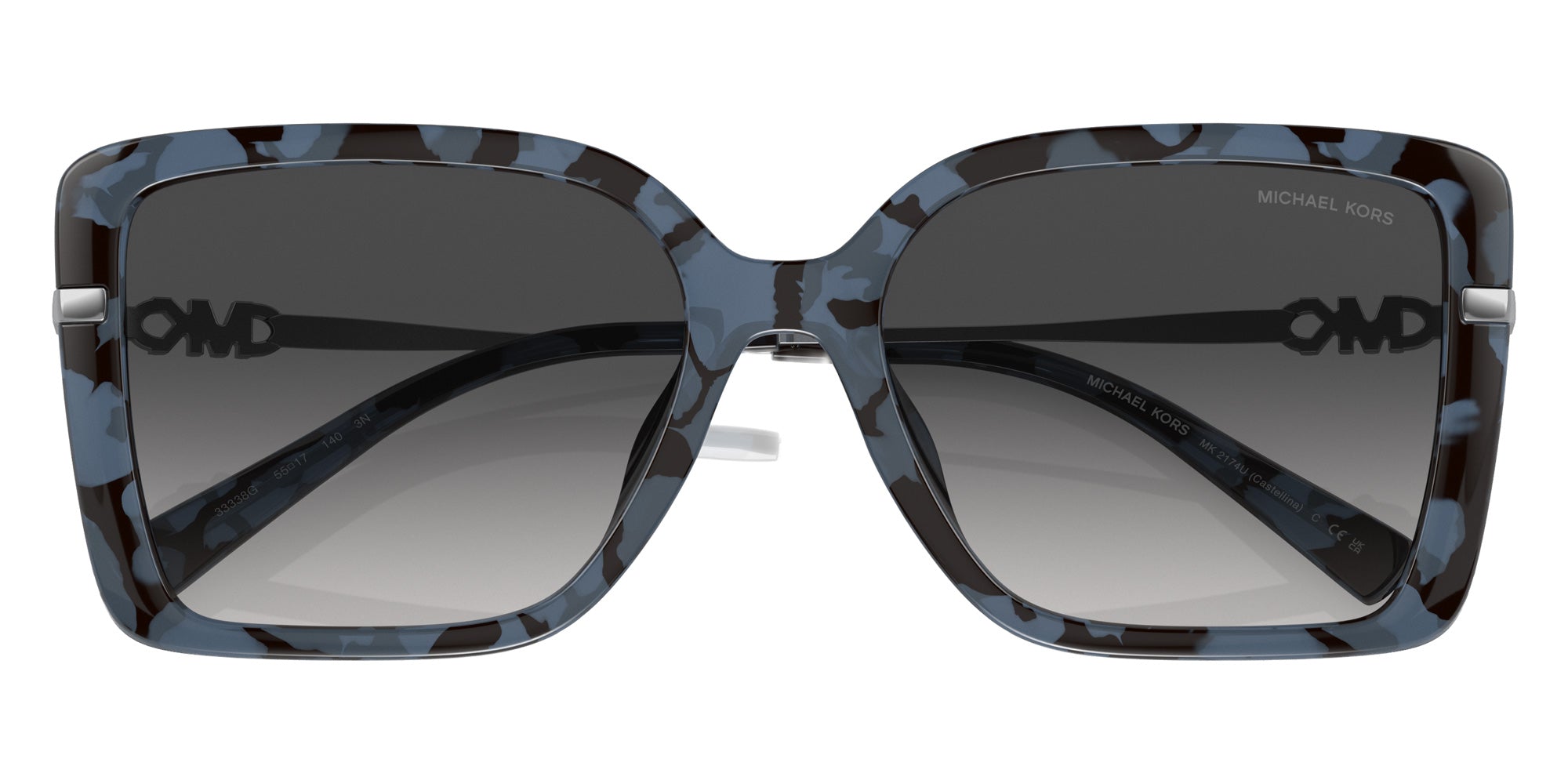 MICHAEL KORS MK2174U Castellina 33338G 55 - Blue Tortoise / Dark Gray Gradient #id:mk2174u33338g_s:100120