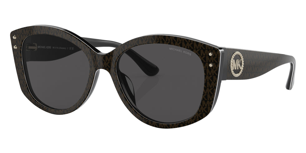 MICHAEL KORS MK2175U Charleston 350087 54 - Mk Signature Pvc Chocolate / Dark Gray Solid #id:mk2175u350087_s:100105