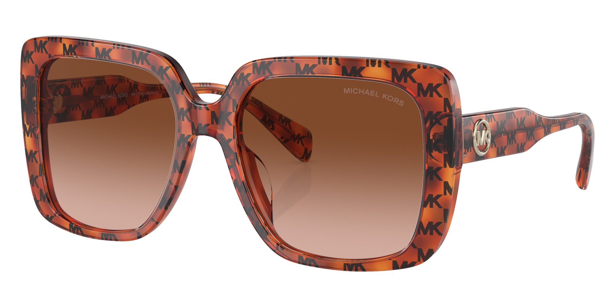MICHAEL KORS MK2183U Mallorca 35553B 55 - Amber Mk Heritage / Brown Gradient #id:mk2183u35553b_s:100105